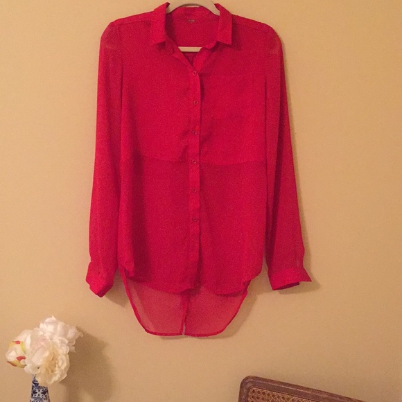 Free People Tops - Free People Red Button Up